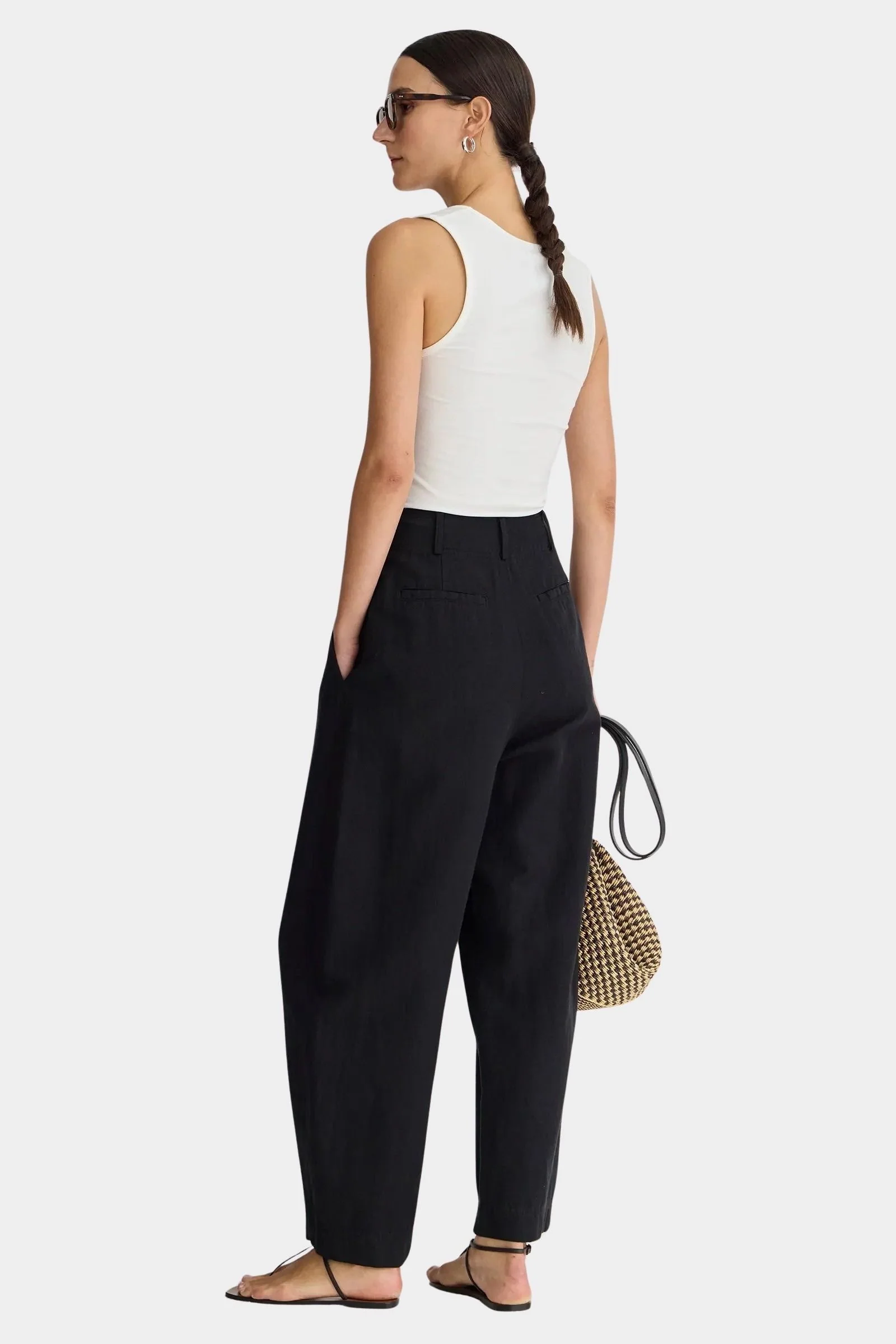Bari Crop Trouser, Black - Image 3