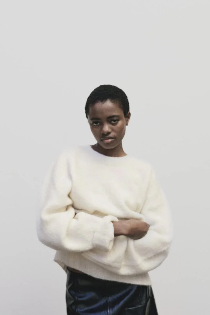 Alpaca Blend Wholegarment Knit, Ivory - Image 11