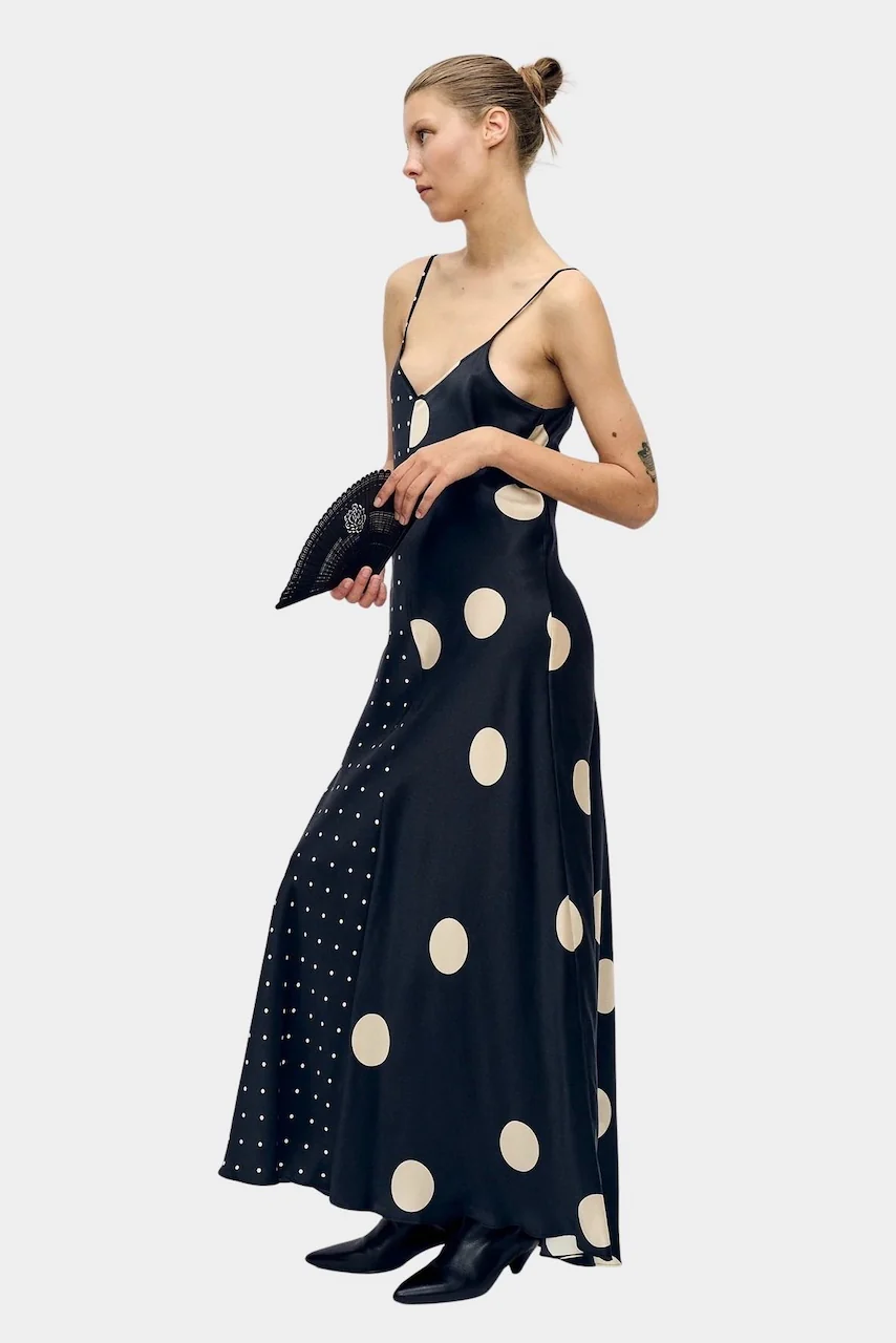 Two-Tone Dress, Polka Mix - Image 3